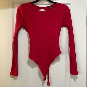 Wild Fable Red Bodysuit Back Cutout